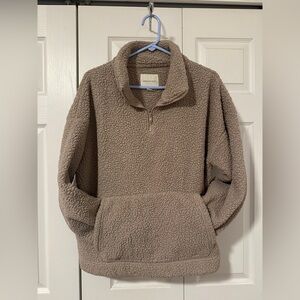 American Eagle Outfitters Tan Teddy Jacket